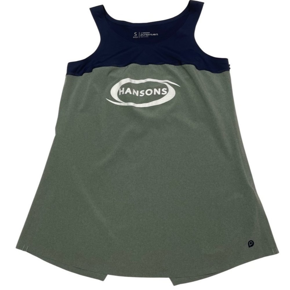 BROOKS Women's Running Colorblock  Split back Tank Top Reflective Size S NWT